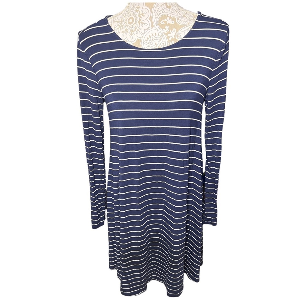 Old Navy Blue Round Neck Long Sleeve Pencil Dress Womens M